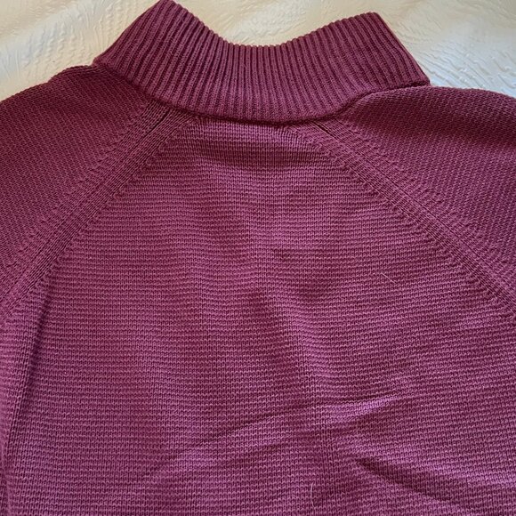 Men's Banana Republic Cotton 1/4 Button Red Sweater Size XL Used/Like New - Picture 4 of 6